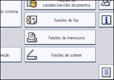 Ilustração do ecrã do painel de operação