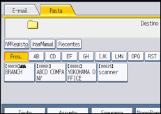 Ilustração do ecrã do painel de operação