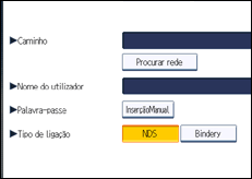 Ilustração do ecrã do painel de operação