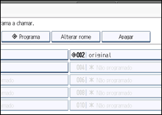 Ilustração do ecrã do painel de operação