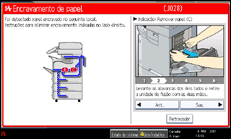 Ilustração do ecrã do painel de operação