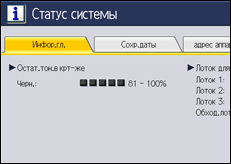 Иллюстрация экрана панели управления