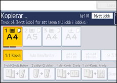 Bild av användarpanelens skärm