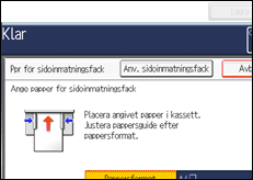 Bild av användarpanelens skärm