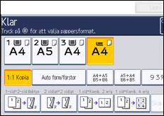 Bild av användarpanelens skärm