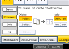 Bild av användarpanelens skärm