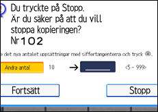 Bild av användarpanelens skärm