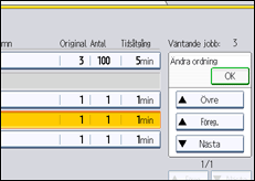 Bild av användarpanelens skärm