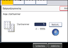 Bild av användarpanelens skärm