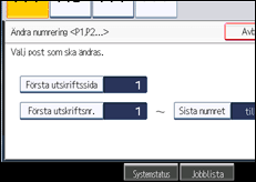 Bild av användarpanelens skärm