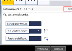 Bild av användarpanelens skärm