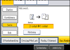 Bild av användarpanelens skärm