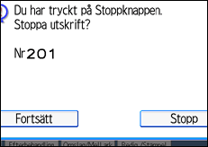 Bild av användarpanelens skärm