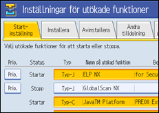Bild på användarpanelen
