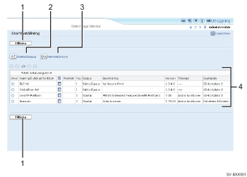 Bild av webbläsarens skärm (numrerad)
