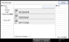 Bild av användarpanelens skärm