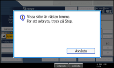 Bild av användarpanelens skärm
