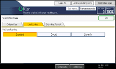 Bild av användarpanelens skärm