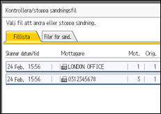 Bild av användarpanelens skärm
