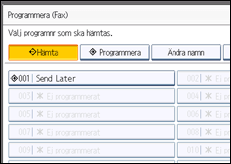 Bild av användarpanelens skärm