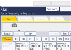Bild av användarpanelens skärm