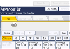 Bild av användarpanelens skärm