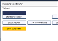 Bild av användarpanelens skärm