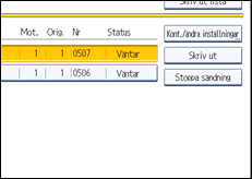 Bild av användarpanelens skärm