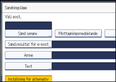 Bild av användarpanelens skärm