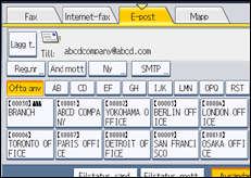 Bild av användarpanelens skärm