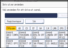 Bild av användarpanelens skärm