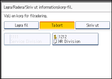 Bild av användarpanelens skärm