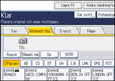 Bild av användarpanelens skärm