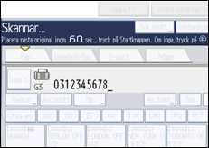 Bild av användarpanelens skärm
