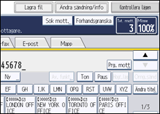 Bild av användarpanelens skärm