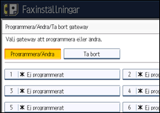 Bild av användarpanelens skärm