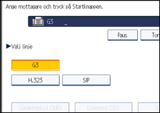 Bild av användarpanelens skärm