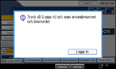 Bild av användarpanelens skärm