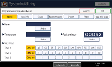 Bild av användarpanelens skärm