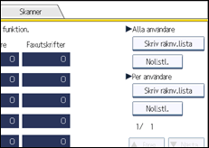Bild av användarpanelens skärm