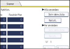Bild av användarpanelens skärm