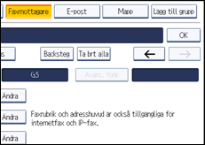 Bild av användarpanelens skärm