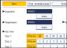Bild av användarpanelens skärm
