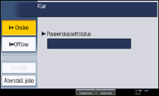 Bild av användarpanelens skärm