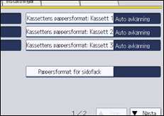 Bild av användarpanelens skärm