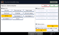 Bild av användarpanelens skärm