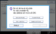 Bild av användarpanelens skärm