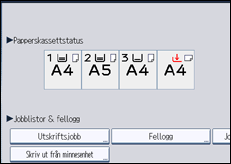 Bild av användarpanelens skärm