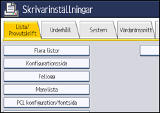 Bild av användarpanelens skärm