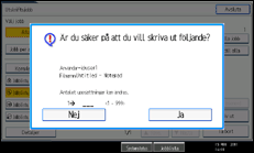 Bild av användarpanelens skärm